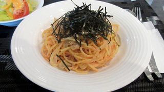 網走市　フロンティア　明太子スパゲティー