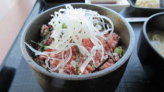 網走市　道の駅　キネマ館　牛トロ丼