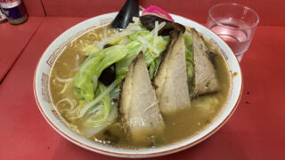 網走市　ラーメン冨新　大盛り野菜ラーメン（味噌）