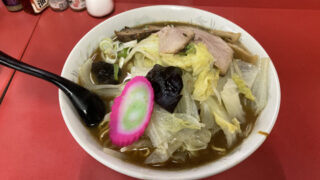 網走市　ラーメン冨新　大盛り野菜ラーメン（正油）