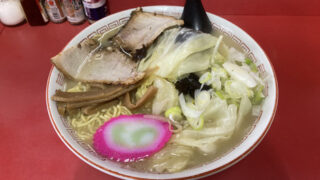 網走市　ラーメン冨新　大盛り野菜ラーメン（塩）