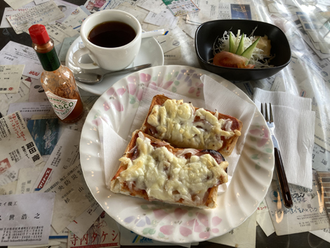 網走市　トロッコ　ピザトースト　紅茶サラダセット