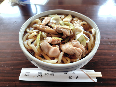 浜長（網走市）かしわうどん大盛り