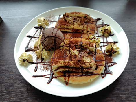 High Bridge Cafe(網走市)ティラミスホットケーキ