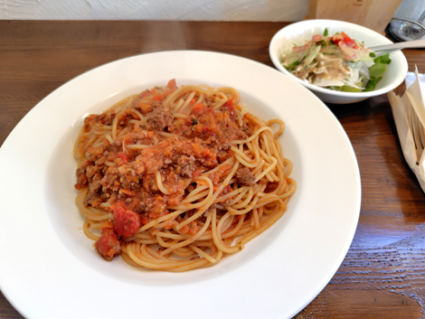 café そら(大空町女満別)ミートソーススパ大盛り